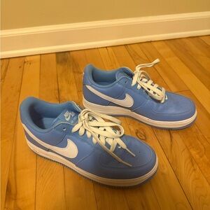 Nike AF1, Light Blue and White Sneakers